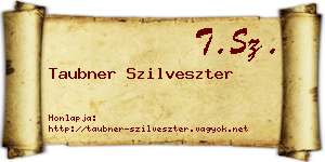 Taubner Szilveszter névjegykártya